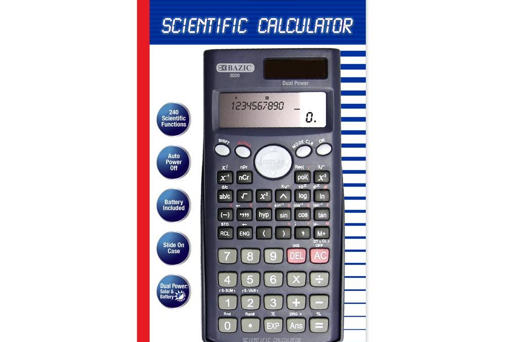 Bazic #3020 240 Function Scientific Calculator W/ Slide-On Case