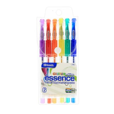 BAZIC 6 Glitter Color Essence Gel Pen W Cushion Grip