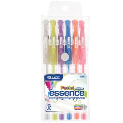 BAZIC 6 Pastel Color Essence Gel Pen W Cushion Grip