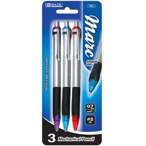 BAZIC Marc 0.7mm Mechanical Pencil 3Pack