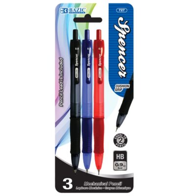 BAZIC Spencer 0.9mm Mechanical Pencil 3Pack