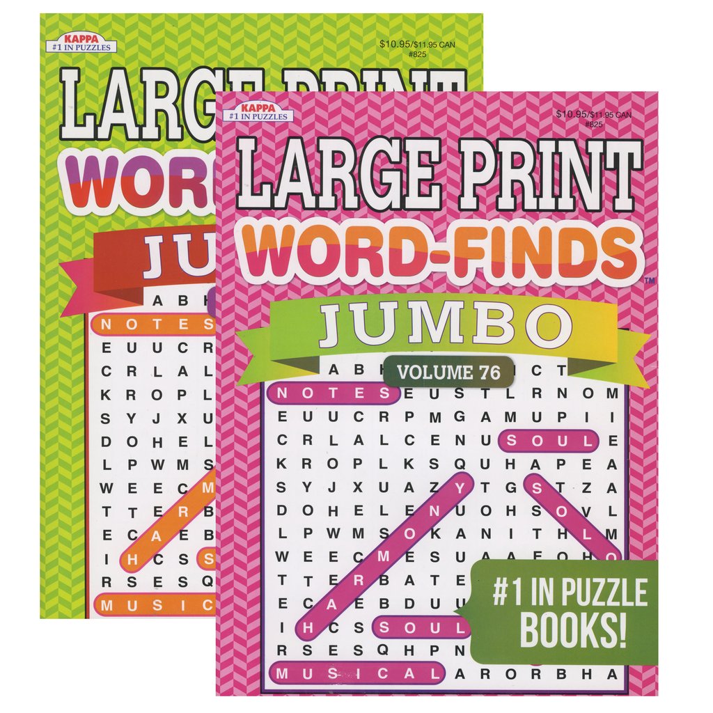 bruid Zakenman Distributie Bazic KAPPA Jumbo Large Print Word Finds Puzzle Book - Dyon Center N.V.