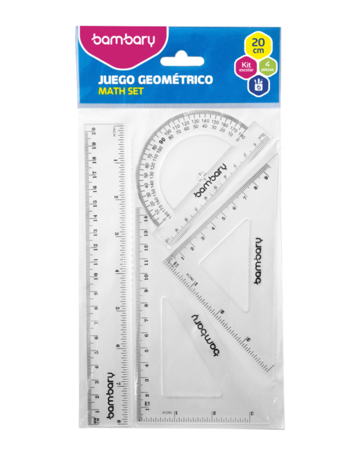 230 6010 020 JUEGO GEOMETRICO PLASTICO 20CM UND 2