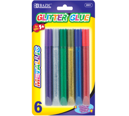 2001 Metallic Glitter Glue Pen 6Pack