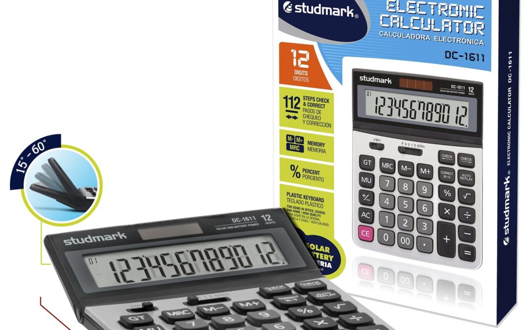 STUDMARK ST-DC-1611 Desk Calculator 12 Digit Silver