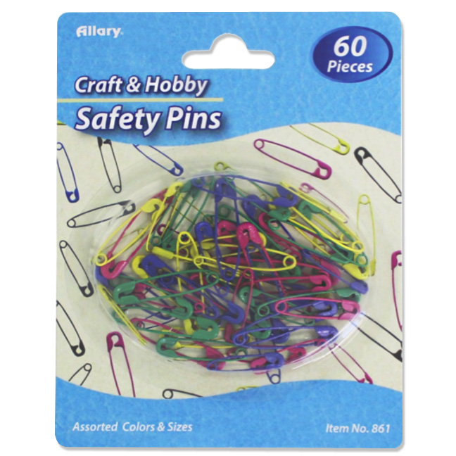 Safety Pins Assorted Colors (60/PCK) - Dyon Center N.V.