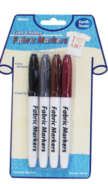 Fabric Markers Earth Colors (4/PCK) - Dyon Center N.V.