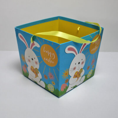 Blue Jumbo Pail With Ribbon ET971 8in.x7.25in.x7in. 5.20